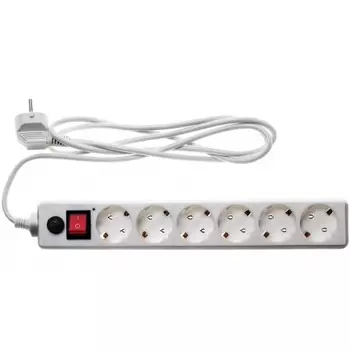 Сетевой фильтр Buro 600SH-16-1.8-W 1.8м (6 розеток) белый