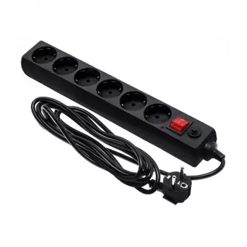 Сетевой фильтр Buro 600SH-16-3-B 3м (6 розеток) черный