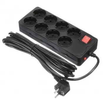 Сетевой фильтр Buro 800SH-5-B 5м (8 розеток) черный