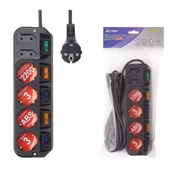 Сетевой фильтр Most A10 3м (6 розеток) черный