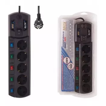 Сетевой фильтр Most EHV 2м (5 розеток) черный