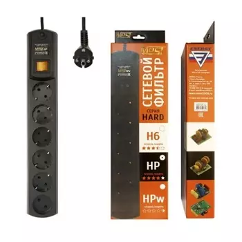 Сетевой фильтр Most HP 2м (6 розеток) черный
