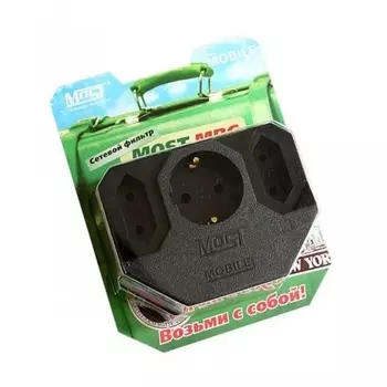 Сетевой фильтр Most MRG (адаптер на 3 розетки) черный