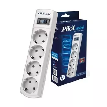 Сетевой фильтр Pilot mini 7м (4 розетки) белый