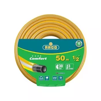 Шланг поливочный RACO COMFORT, 1/2?, 50 м, 30 атм, трёхслойный, армированный (40303-1/2-50)