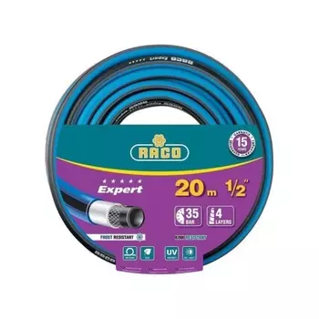 Шланг поливочный RACO EXPERT, 1/2?, 20 м, 35 атм, четырёхслойный, армированный (40302-1/2-20)