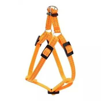 Шлейка для собак 5713А FRESH LINE 20 мм капрон быстросъемная, регулируемая от 50 до 65 см апельсиновая