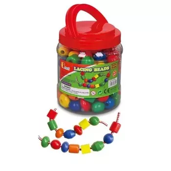 Шнуровка Бусы 90дет(в банке) VIGA VG58304