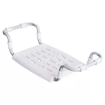 Сиденье в ванну раздвиж. пластик "Ника" (метал. 63-70 см) белый СВ5Б