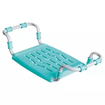 Сиденье в ванну раздвиж. пластик "Ника" (метал. 63-70 см) бирюзовый СВ5БР