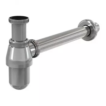 Сифон AlcaPlast A431 для умывальника DN32 с накидной гайкой 5/4", металл, хром