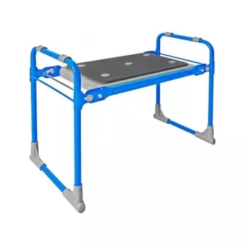 Скамейка садовая складная с мяг сиденьем голуб. .до 100 кг 54,5*28,*42,5 СКМ2