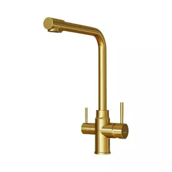 Смеситель для кухни 35k MIXLINE MLSS-0320G подкл.к фильтру, ЗОЛОТО (553821)