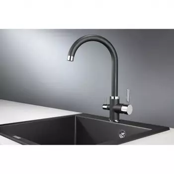 Смеситель для кухни GRANULA (2168, ШВАРЦ)