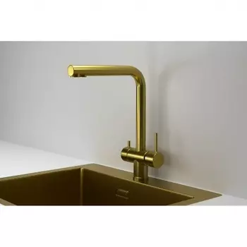 Смеситель для кухни GRANULA (7011, ЗОЛОТО САТИН)