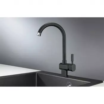 Смеситель для кухни GRANULA Standart (31-ST, ЧЁРНЫЙ)