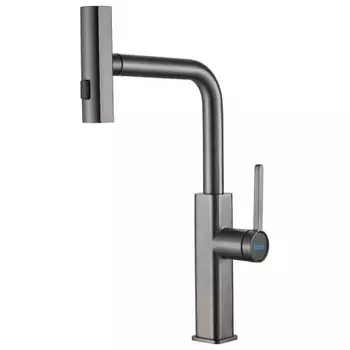 Смеситель для кухни Haiba с мультифункциональным изливом, оружейная сталь (HB73824-3)