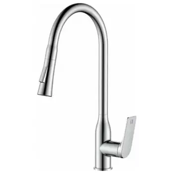 Смеситель для кухни Haiba с выдвижным изливом, хром (HB73816)