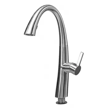 Смеситель для кухни ПСМ-ПРОФСАН PSM-300-9 STEEL с выдвижной лейкой тип См-МОЦБИвА