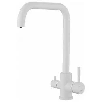 Смеситель для кухни с подключением фильтра воды Haiba белый (HB43829-8)