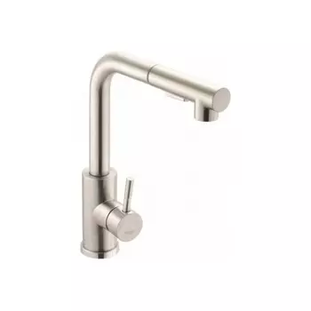 Смеситель для кухни Teymi Lori с выдвижной лейкой, 2 струи, сатин T10246