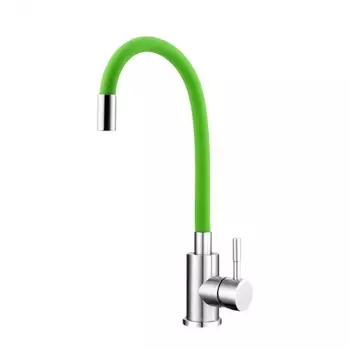Смеситель для кухни TSARSBERG гибкий излив салатовый (TSB-114-SA004) тип См-МОЦБА