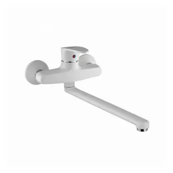 Смеситель для кухни/умывальника PLSTART настенный белый (PL4605-8)
