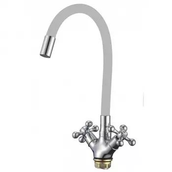 Смеситель для кухонной мойки Fmark с гибким цветным изливом (FM4319-04)