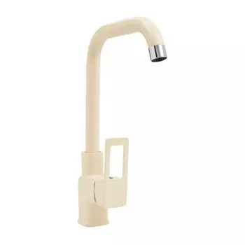 Смеситель для мойки Славен "Коттедж" с высоким изливом, кремовый (СЛ-ОД-Д93)