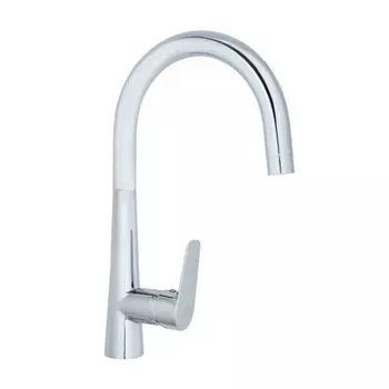 Смеситель для мойки Славен с высоким изливом, одноручный, хром, (СЛ-ОД-Г22)