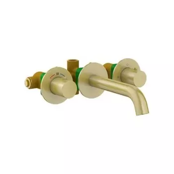 Смеситель для раковины встроенный с термостатом Timo Saona золото матовое (2381/17SM)