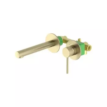 Смеситель для раковины встроенный с защитой от ожогов Timo Saona золото матовое (2391/17SM)