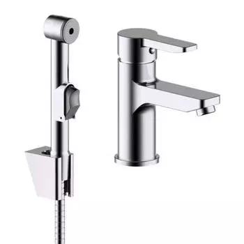 Смеситель для умывальника с гигиеническим душем Iddis Sena SENSB00i08