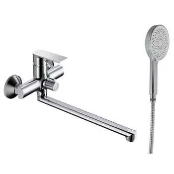 Смеситель для ванны BELZ B678 с аксессуарами, длинный излив (B22678)