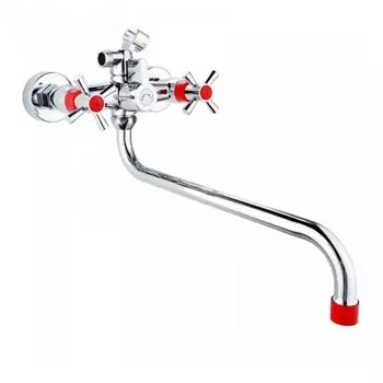 Смеситель для ванны и душа PLStart хром/красный (PL2218-10)