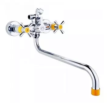 Смеситель для ванны и душа PLSTART хром/желтый (PL2218-9)