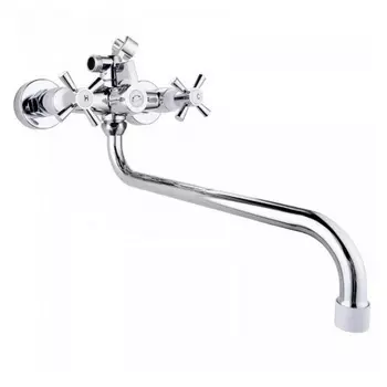 Смеситель для ванны и душа PLSTART хром/белый (PL2218-8)