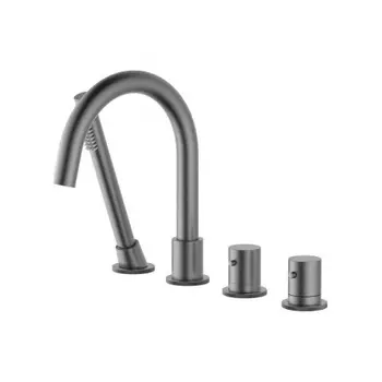 Смеситель для ванны с душем, врезной с термостатом Timo Saona черное золото (2330/18Y)