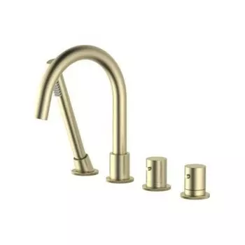 Смеситель для ванны с душем, врезной с термостатом Timo Saona золото матовое (2330/17Y)