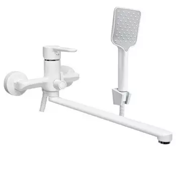 Смеситель для ванны Славен универсальный, одноручный, белый, (СЛ-ОД-Т3Б)