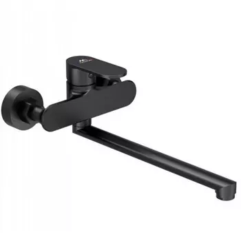 Смеситель FASHUN настенный для умывальника/мойки чёрный (A4685-7)