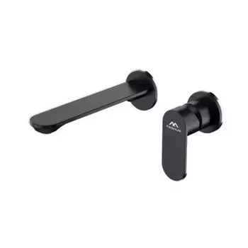 Смеситель FASHUN встраиваемый с изливом чёрный (A1185-7)