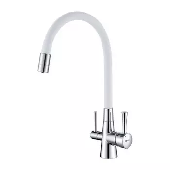 Смеситель Lemark Comfort (LM3075C-White) для кухни с подключением к фильтру с питьевой водой