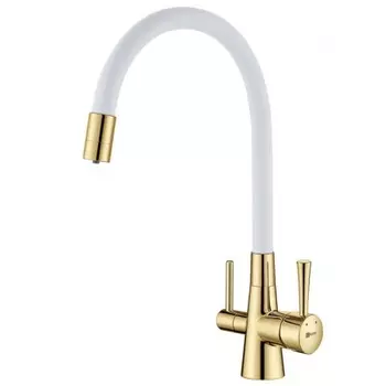 Смеситель Lemark Comfort (LM3075G-White) для кухни с подключением к фильтру с питьевой водой