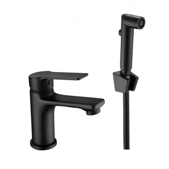 Смеситель с гигиеническим душем ESKO SINGAPORE black (SB 27H)