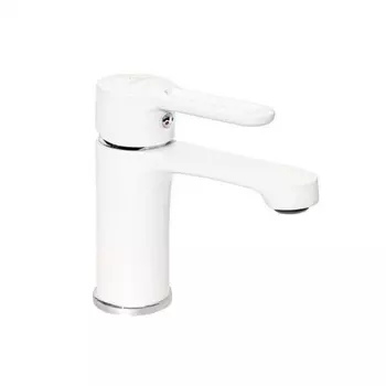 Смеситель Славен для умывальника с литым изливом, белый (СЛ-ОД-Т1Б)