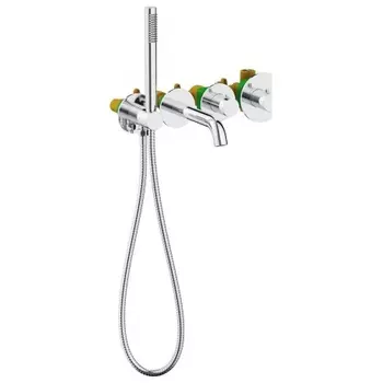 Смеситель встроенный для ванны с душем с термостатотом Timo Saona хром (2324/00YSM)