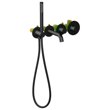 Смеситель встроенный для ванны с душем с термостатотом Timo Saona черный (2324/03YSM)