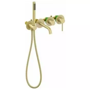 Смеситель встроенный для ванны с душем Timo Saona золото матовое (2314/17YSM)