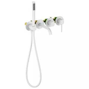 Смеситель встроенный для ванны с душем Timo Saona белый матовый (2314/16YSM)